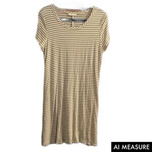 Striped Beige and Brown Women's Top Olivia Rae